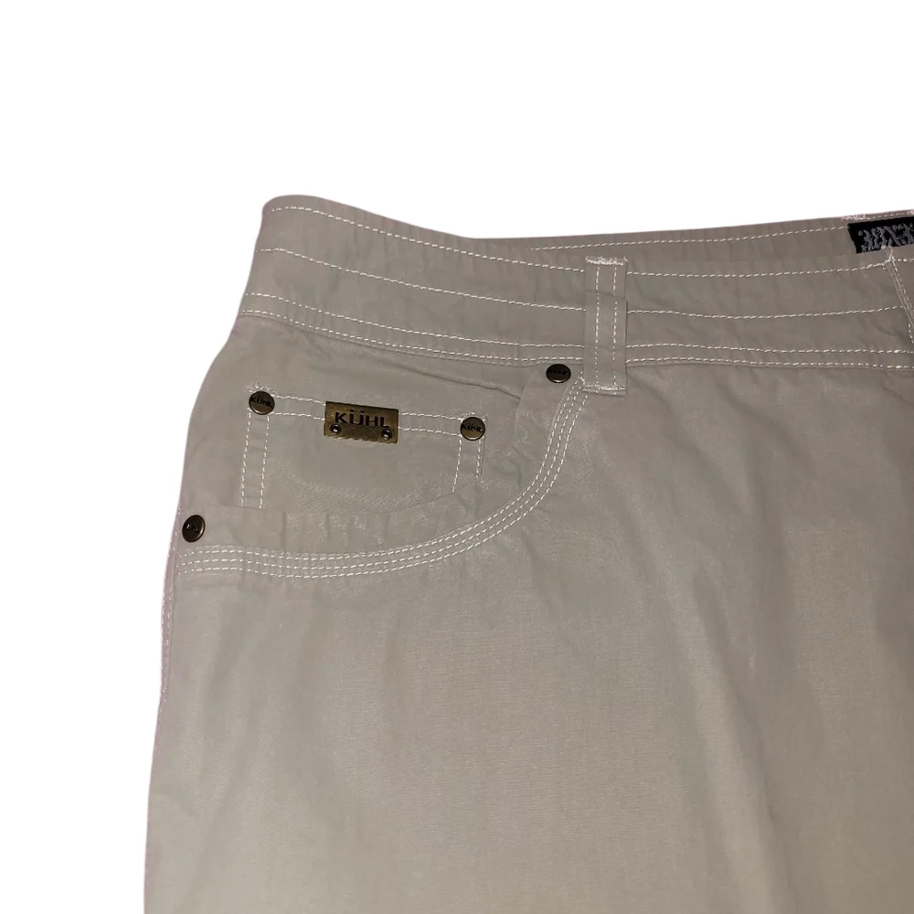 Kuhl Revolvr Pants 38x32 Olive Green Vintage Patina Dye Hiking Outdoor Excellent - Picture 5 of 9